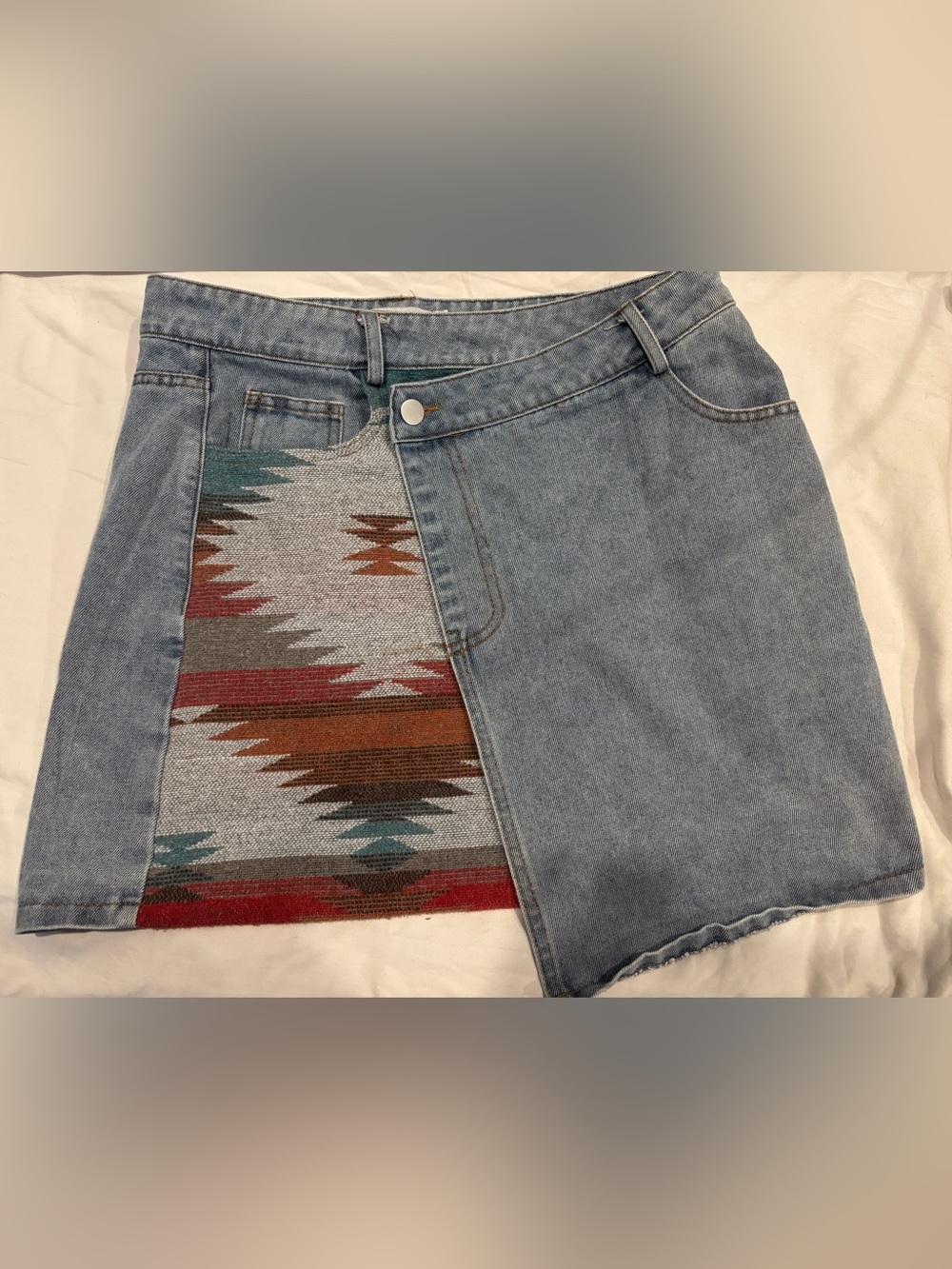 Boho vintage Miss Sparkling Boutique
Denim Mini Wrap Skirt